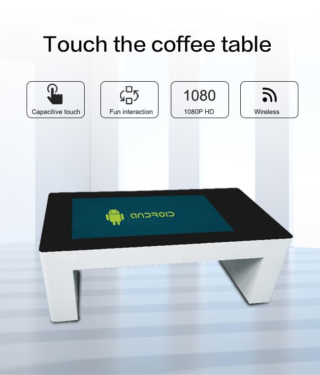 Tavola interattiva di pubblicità a 43 pollici di tocco del giocatore del tavolino da salotto di Android per la riunione dell'esposizione di pubblicità