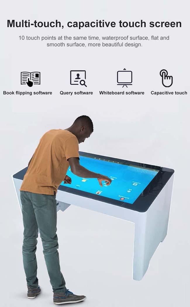 Touch screen interattivo digitale della tavola di tè del nuovo schermo attivabile al tatto LCD a 43 pollici di progettazione