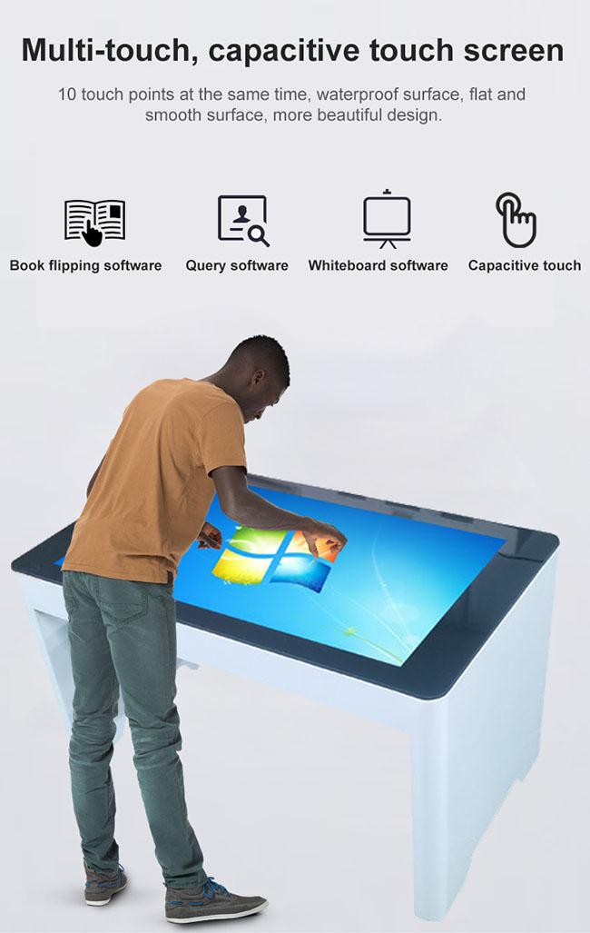  Chiosco di pubblicità LCD del touch screen dell'esposizione della Tabella astuta interattiva dello schermo attivabile al tatto multi
